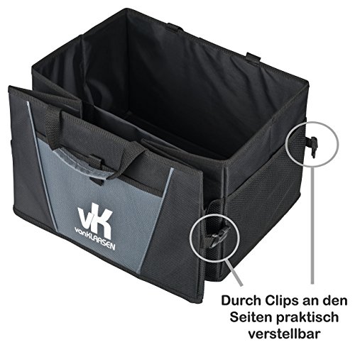 Premium Bagagliaio di tasche organizer per bagagliaio, pieghevoli, Auto della scatola pieghevole con velcro di fissaggio – 53 x 38 x 25 cm