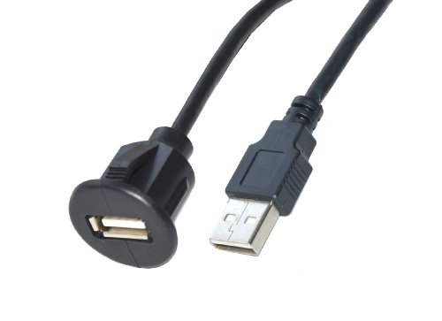 Prolunga USB per auto e PC, 2 m, presa HTPC con supporto