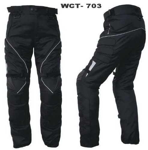 Protectwear pantaloni moto, pantaloni tessile WCT-703 nero, taglia 58 / 3XL