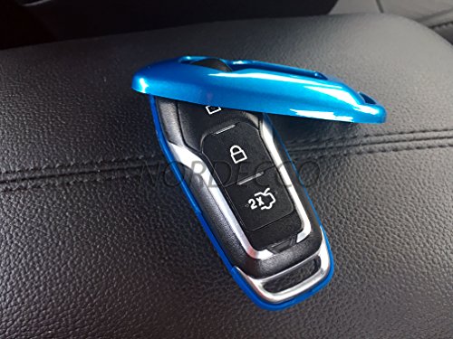  Protex 2015BY-16 Custodia protettiva rigida per telecomando auto a 3 bottoni, ad alta lucidità, blu 