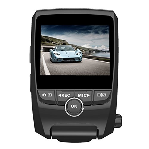 Pruveeo V7 6,1 cm LCD Full HD 1080p Dash Cam, 170 gradi grandangolare, telecamera per auto con visione notturna, per cruscotto auto guida registratore DVR