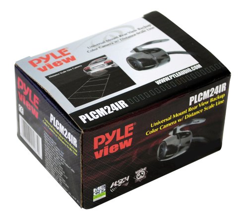 Pyle PLCM24IR - Telecamera per parcheggio con supporto e misuratore distanza auto, colore: Nero