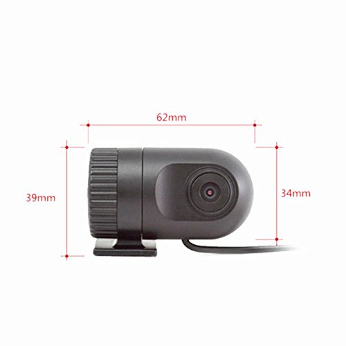 Qiyun Parti per auto,oggetti per auto,Mini Hidden Full HD 1080P Dash Cam 360 ° di rotazione Videocamera per camcorder da 140 gradi ad ampio angolo con sensore G