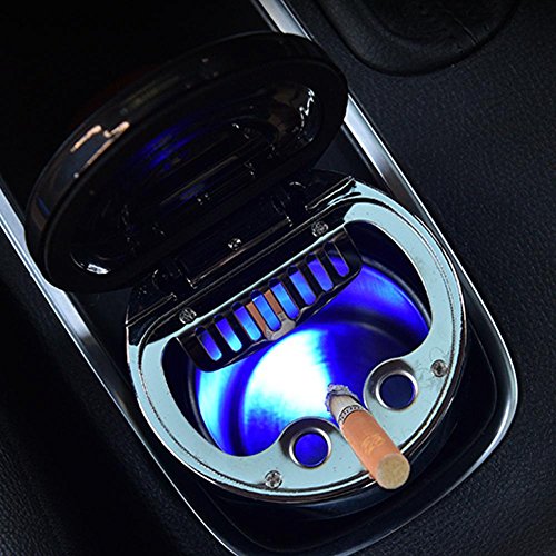 QJIAXING Decorazione auto Mini bussola portacenere con portacenere posteriore staccabile posteriore per auto , black , 77*65*110mm