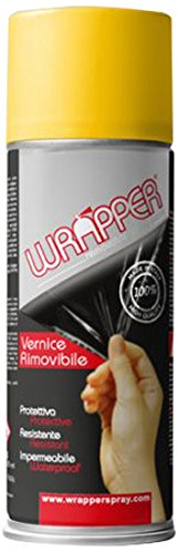 Quattroerre 16400 Wrapper Spray Vernici Rimovibili Tinta Ral 1023, Giallo Traffico
