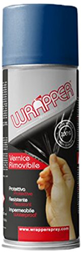 Quattroerre 16408 Wrapper Spray Vernici Rimovibili Tinta Ral 5017, Blu Traffico