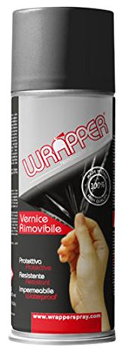 Quattroerre 16443 Wrapper Spray Vernici Rimovibili Tinta Camouflage, Grigio Scuro