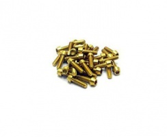 RacePro GR5 bulloni in titanio oro lucido con testa conica esagonale,M6 x 20mm x 1mm di filetto,8 pezzi