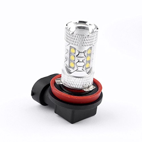 Ralbay 6000K Light-White 80W High Power CREE H11 H8 LED Replacement Bulbs For Fog Lights Driving Lamps