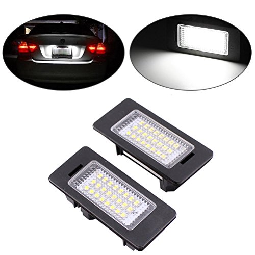 Ralbay A Pair 24 LED 3528 SMD LED License Plate Lights Lamps Bulbs 6000K Cool White