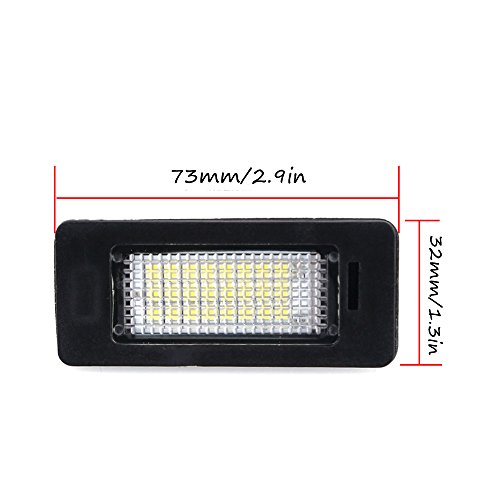 Ralbay A Pair 24 LED 3528 SMD LED License Plate Lights Lamps Bulbs 6000K Cool White