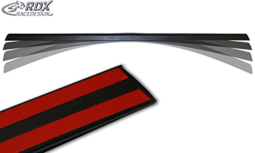RDX Racedesign - Alettone posteriore, lungo 117 cm, colore: Nero
