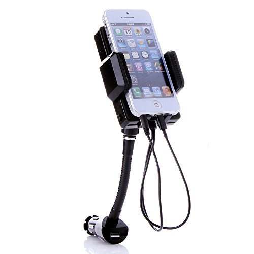 realmax® 8-in-1 kit vivavoce per auto speaker Phone caricatore supporto smartphone supporto trasmettitore FM per Apple iPhone 7 6S Plus/6s/6 Plus/6/5s/5/5 C ,4 4S Samusng HTC Sony