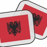 Regalo personalizzato bandiera albanese Parasole della macchina
