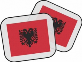 Regalo personalizzato bandiera albanese Parasole della macchina