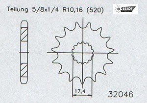 REGINA alluminio Standard-Set catena VX2-tipo per  125 Sting 1997)
