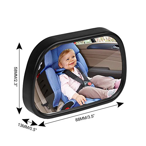 Regolabile universale auto sedile posteriore View Baby Mirror Rear Ward fronte interno auto seggiolino neonato Baby Kids Reverse sicurezza specchio con ventosa car-styling High quality monitor accessori auto