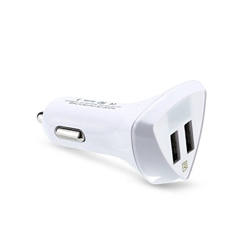 Remax RCC208W Auto White mobile device charger - Mobile Device Chargers (Auto, Universal, Cigar lighter, White, 12 - 24, 5 V)