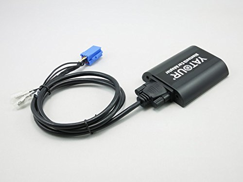 Renault adattatore Bluetooth, digitale auto stereo AUX interfaccia USB con porta di ingresso audio da 3.5 mm per 8 pin Renault 1998 – 2011 (REN8)