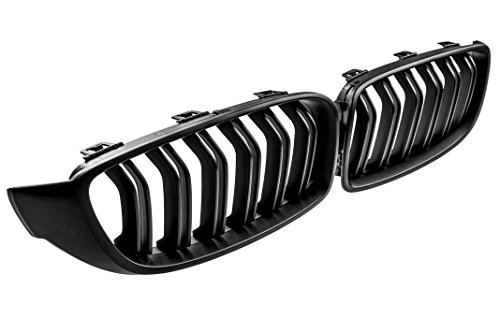 Rene griglia/griglia anteriore in ABS rinforzato – Materiale con clips rinforzati e finiture di alta qualità. (Nero Opaco)