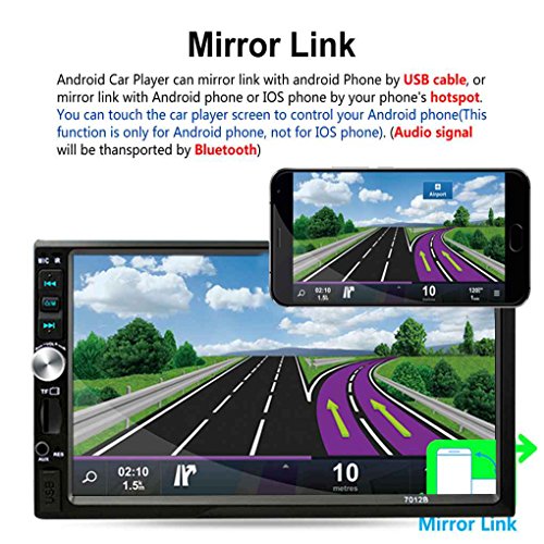 Republe Auto Vehicle 2 DIN MP5 Radio Player autoradio dello schermo HD touch da 7 pollici con Reverse Camera specchio link