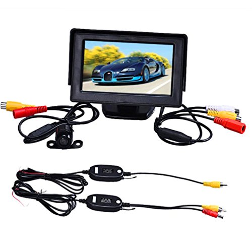 Reverse Car Backup Fotocamera, hansee® 10,92 cm (4,3")-Monitor di retromarcia per auto TFT LCD di Back Up Telecamera retromarcia per parcheggio, kit Wireless