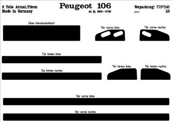 Richter 18510/93 interno Set Peugeot 106 4/91-5/96 7 Pezzi in alluminio