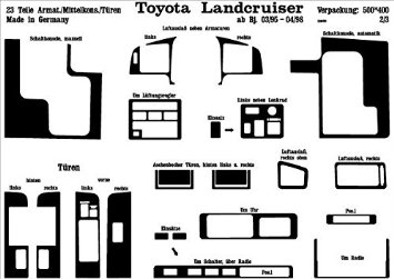 Richter 18820/96 interno Set Toyota Landcruiser 5D 3/95 - 2 (3 pezzi)