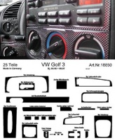 Richter 18850/98 interno Set per Volkswagen Golf III 3/95-9/97 25 pezzi Carbon