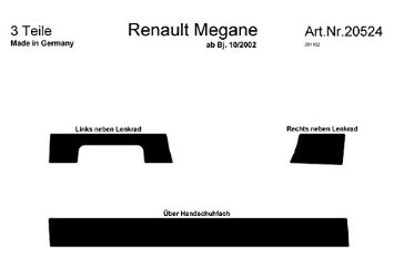 Richter 20524/93 interno set. Renault Megane 10/02 - D (3 pezzi) in alluminio