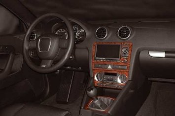 Richter 20726/93 interno set. Audi A3 3/03 - Klima/navi Mc 5 pezzi in alluminio