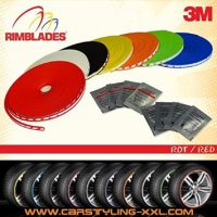 Rimblades red - Premium rim protection and styling for alloy wheel rims, up to 22
