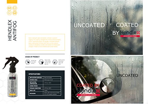 Rivestimento Nano anti Fog spray e vetro preparare Hendlex | auto parabrezza finestra antifog kit di protezione