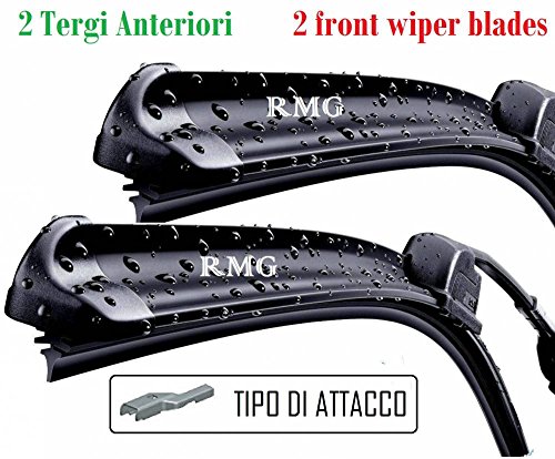 RMG Coppia 2 spazzole tergicristallo anteriori per TWINGO Prodotta dal anno 2007 al 2014 Misure spazzole 60 e 40 cm