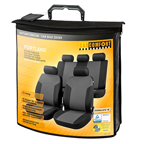 RMG R01V189 coprisedili compatibili per NAVARA fodere auto R01 neri grigi per sedili con airbag braciolo e sedili sdoppiabili