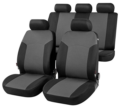RMG R01V189 coprisedili compatibili per NAVARA fodere auto R01 neri grigi per sedili con airbag braciolo e sedili sdoppiabili