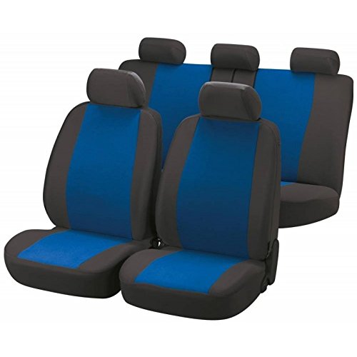 RMG R05IT211 coprisedili per AGILA fodere auto blu e grigi compatibili con sedili con airbag braciolo e sedili sdoppiabili