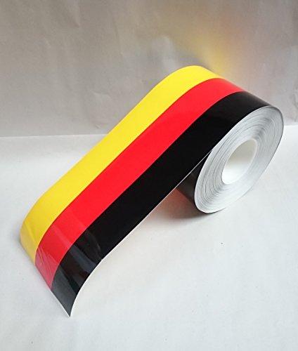 Rocwing - German Flag Vinyl Sticker for Car Body Mirror Door Bumper Decal 15 cm Width 600 cm Length