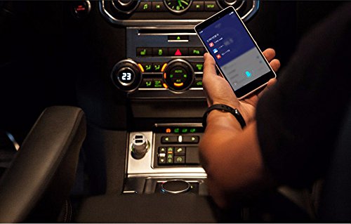 Roidmi caricabatteria da auto musica Bluetooth Smart Drive Edition 2S: 4-in-1 Music player 2.4 A Dual USB Fast Car charger vivavoce navigatore TV per Android e iOS