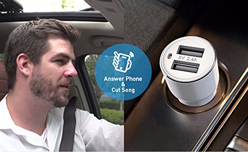 Roidmi caricabatteria da auto musica Bluetooth Smart Drive Edition 2S: 4-in-1 Music player 2.4 A Dual USB Fast Car charger vivavoce navigatore TV per Android e iOS