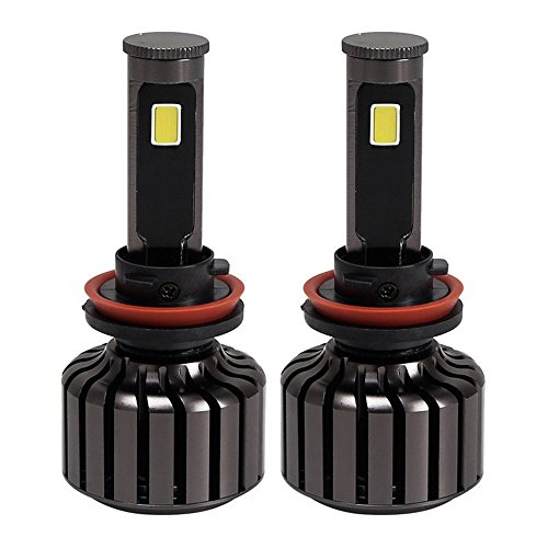 Ronben, faro LED nero 120 W, 10000lm, COB 4, kit Hi/lo fascio lampadine 6000 K (confezione da 2)