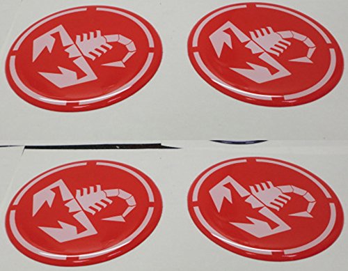 rosso 50 mm tuning effetto 3d 3m resinato coprimozzi borchie caps adesivi stickers per cerchi in lega x 4 pezzi