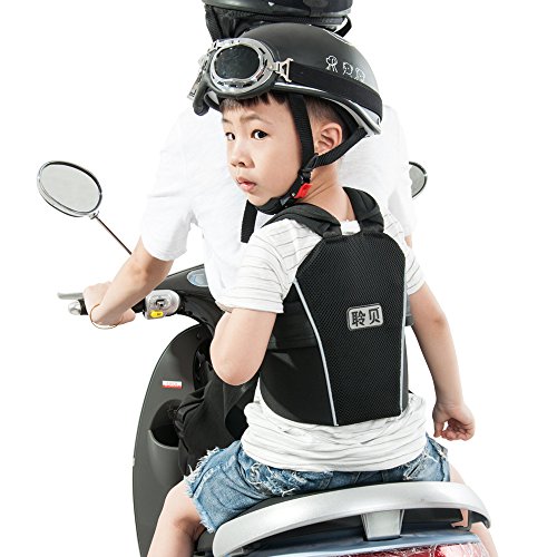 Ruirui Ad alta resistenza per bambini moto sicurezza imbracatura può essere regolata , black