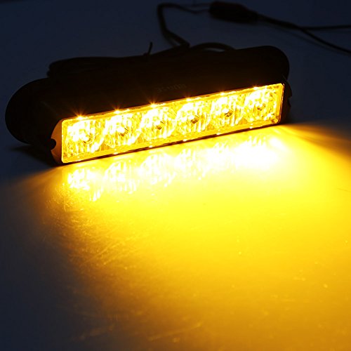 Rupse – 2 pezzi confezione da 6 LED luci stroboscopiche 12 – 24 V Super luminoso ad alta potenza auto e camion Van avvertimento lampeggiante luce cautela torcia elettrica di emergenza