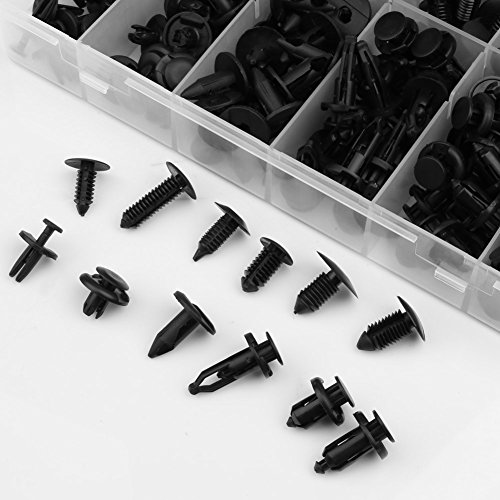 Rupse kit di clip di bloccaggio assortiti, in nylon nero (240 pezzi)