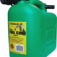 S Style Unleaded Petrol Can & Spout Green 5 Litre
