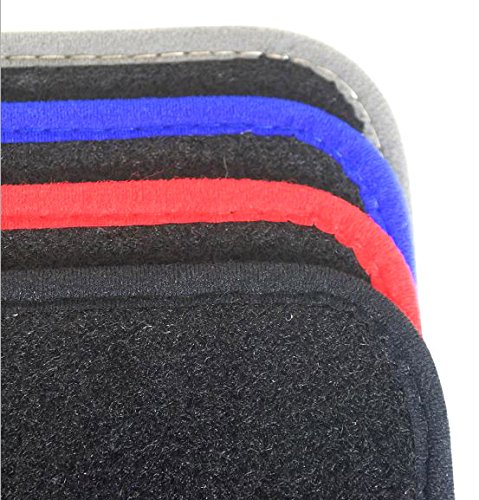 Sakura - Set di tappetini per auto, con battitacco in tessuto, per Citroen C4 dal 2011 in poi, colore: Nero