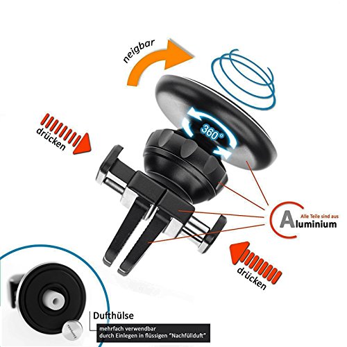 SAVONGA Alumium magnetica Auto Supporto per Griglia di ventilazione auto per bocchette d