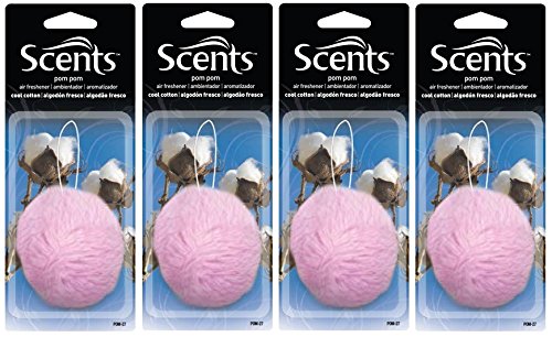 Scents pom-27 pom deodoranti, rosa, cotone stampato, set di 6