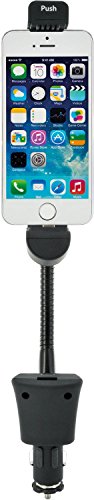 Schwaiger LHSA300L 513 auto-supporto con collo di cigno, Apple connettore Lightning (12 V) Nero